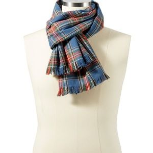 NWT LL Bean Scotch Plaid Flannel Scarf